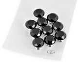 10 Pieces Diamond Shaped Cabinet Knobs with Screws - Transparent Black