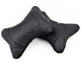 Leather Car Neck Pillow Headrest Cushion Set of 2