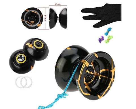 Professional Aluminum Alloy Yo-yo Ball - Black