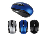 2.4Ghz Wireless Optical Mouse with USB Receiver - Black