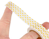 6 Pcs 1.5 cm Shinning Pattern Washi Masking Tape - Gold