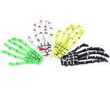 2 Pairs Gothic Skeleton Hands Bone Hair Clips - Black and White