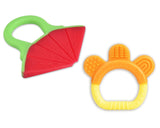 5 Pieces Fruit Soft Silicone Baby Teether Baby Teething Toy Set