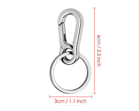 Stainless Steel Carabiner Clip Keyring Key Chain for Keys