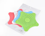 4 Pieces Colorful Star Bathroom Hair Catcher or Kitchen Sink Strainer