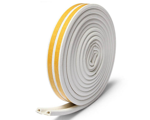 5 Meters Self Adhesive Foam Door Seal Strip - White