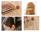 2 Pieces Korean Style Leaf Shaped Hair Clip