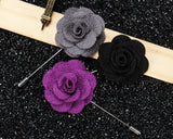 12 Pieces Lapel Pin Flower Men's Boutonniere for Suit - Flowers Series