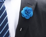 12 Pieces Lapel Pin Flower Men's Boutonniere for Suit - Flowers Series