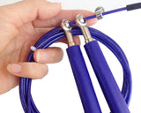 3m Adjustable Length Ball Bearing Speed Skipping Rope - Blue