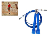 3m Adjustable Length Ball Bearing Speed Skipping Rope - Blue