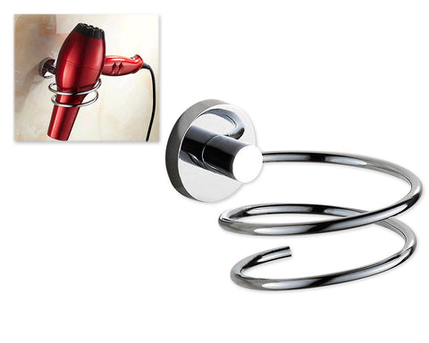 Wall Mounted Stainless Steel Spiral Hair Dryer Holder