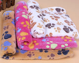 104 x 76 cm Soft Warm Pet Bed Blankets with Paw Prints