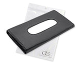 Car Tissue Holder Leather Sun Visor Tissue Box - Black