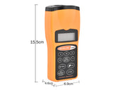 18 Meters Battery Operated Laser Meter with LCD Display - Orange