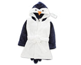 Animal Series Hooded Baby Blanket - White and Black