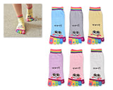 Facial Emotion Pattern 6 Pairs Five Fingers Toe Socks - Set B