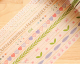 5 Pcs 10m Fresh Pattern Narrow Decorative Washi Tapes