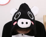One Size One Piece Pig Pyjama - Black