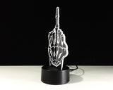 Multi Colors Middle Finger LED 3D Optical Illusion Lamp