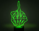 Multi Colors Middle Finger LED 3D Optical Illusion Lamp