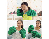 1 Pair 9.5 inch Plush Fist Gloves - Green