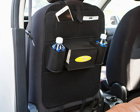 Multi-pocket Car Seat Organiser - Black
