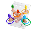 3 in 1 Wooden Educational Toy Ring Toss Game Set for Kids