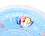 Flower Adjustable Baby Neck Float Swimming Ring - Blue