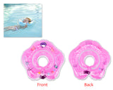 Flower Adjustable Baby Neck Float Swimming Ring - Pink