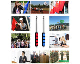 2 Pcs Handheld Flag Pole Stainless Steel Tour Guide Flag Pole