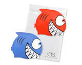 2 Pieces Fish Shaped Silicone Swimming Cap for Kids - Blue and Red