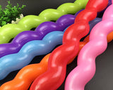 Spiral Party Balloons 100 Pieces 40 Inches Multicolor Latex Balloons with Air Pump