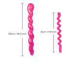 Spiral Party Balloons 100 Pieces 40 Inches Multicolor Latex Balloons with Air Pump