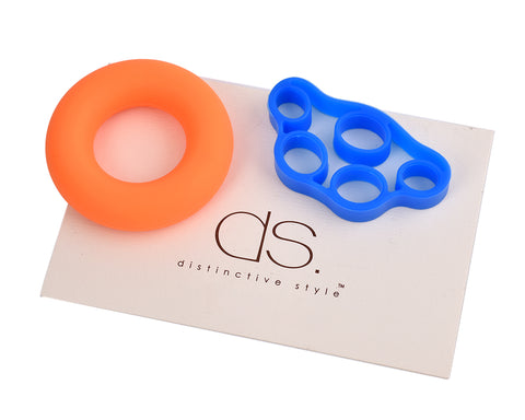 2 Pcs Hand Strengthener Grip Rings and 2 Pcs Finger Stretchers