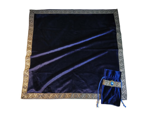 Altar Cloth Heavy Velvet Tarot Table Cover with Card Pouch