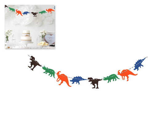 Dinosaur Flag Kids Birthday Bunting Banner for Party Decoration