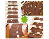 Non Slip Carpets with Luminous Clover 4 Pcs Anti Slip Stair Tread