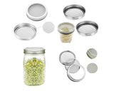 Sprouting Jar Lids 4 Pcs Stainless Steel Sprouting Lids for Mason Jars