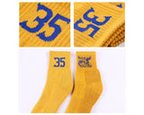 Crew Socks 4 Pairs Sport Socks with Numbers