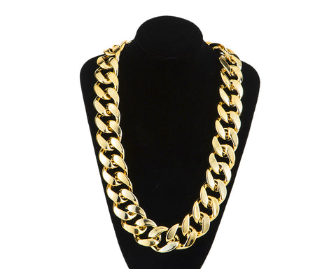 Chunky Gold Necklace 80cm Chain Hip Hop Costume Jewelry