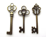 Retro Skeleton Keys Set of 30 - Antique Bronze