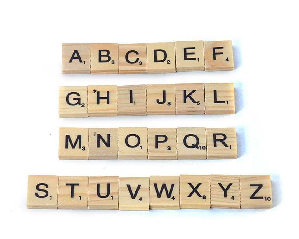 Wooden Alphabet Letters 200 Pieces Scrabble Tiles Replacement SCSpecial
