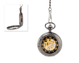 Retro Dial Hand Wind Mechanical Pocket Watch with Chain