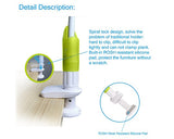 Flexible Adjustable Gooseneck Cellphone Clip Mount w/ LED Lamp - Green