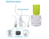 Flexible Adjustable Gooseneck Cellphone Clip Mount w/ LED Lamp - Green