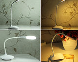 3 Level Adjustable Brightness Touch Sensor LED Desk Lamp - White