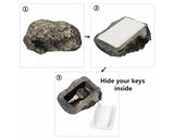 Fake Rock 2 Pieces Realistic Spare Key Holder