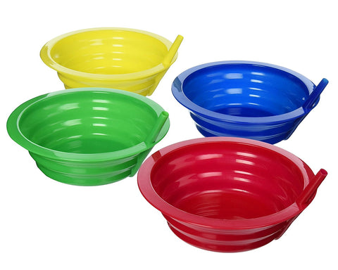 Sippy Bowls With Straws 4 Pieces 200 ml Plastic Cereal Bowl for Kids