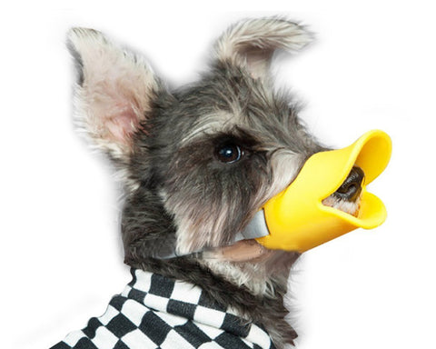 Dog Muzzle Duck Mouth Shaped Silicone Anti Bite Mask